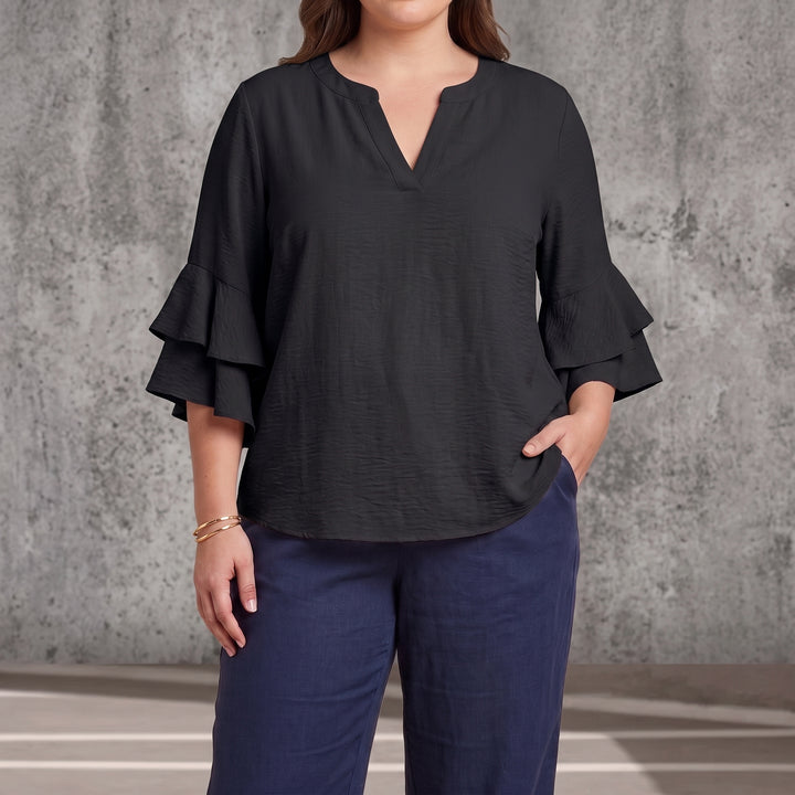 Blusa Silueta Perfecta — Oculta Barriga y Estiliza Brazos